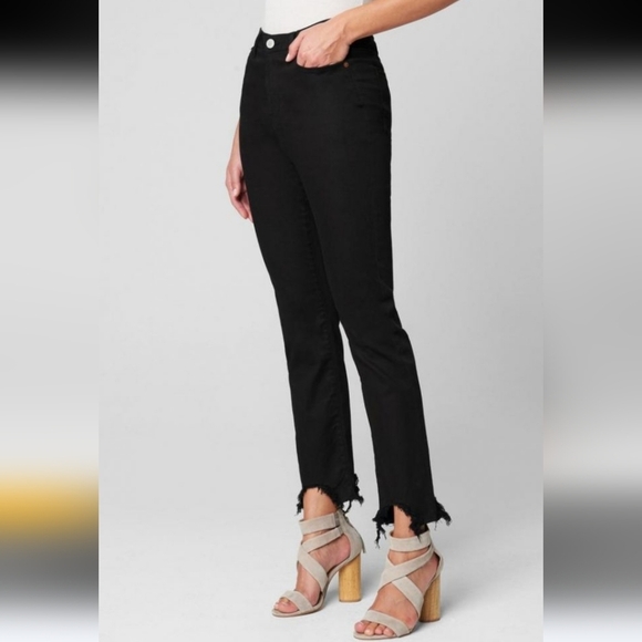 NWT 147$ Blank Nyc The Madison Crop In Don't Be Slick Black jeans Size 25 - Picture 4 of 4